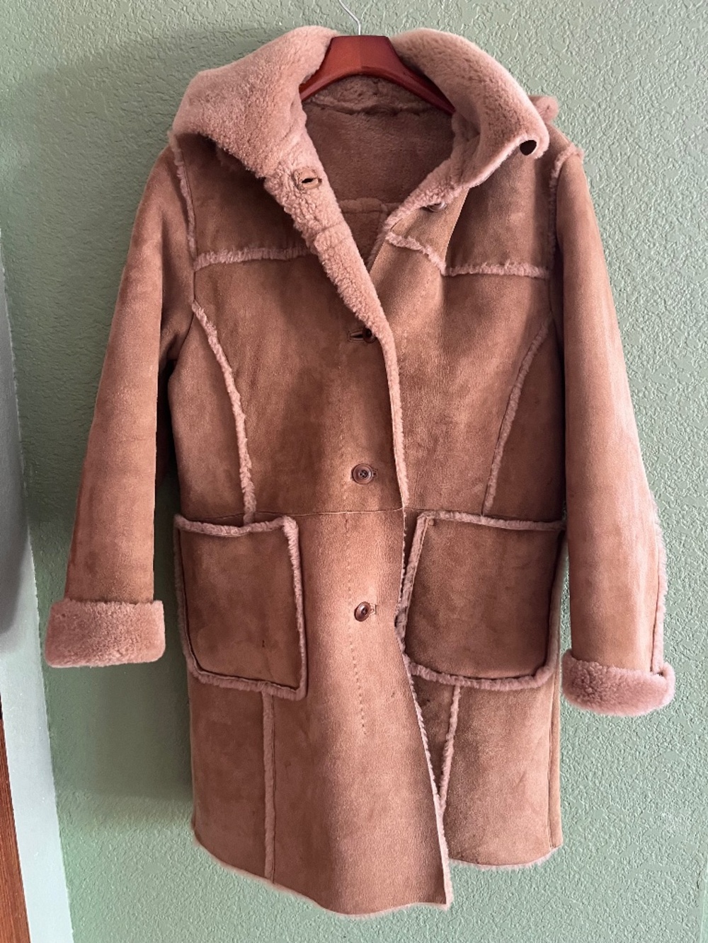 erritory Ahead Shearling Coat, Size Large